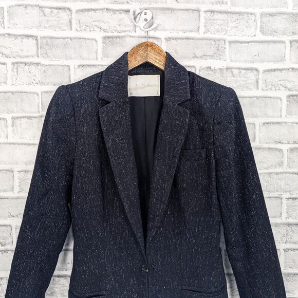 A.L.C. Women's Heather Black Blazer Jacket Wool Blend size 4 - Picture 6 of 9